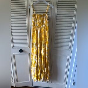 Long Maxi Dress- Yellow&White